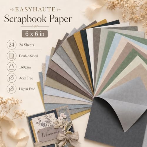 Nature Scrapbook Paper Pad 6x6 Double Sided, Earthy Patterned Paper Pack - Decorative Craft Cardstock & Scrapbooking Supplies for Card Making, Junk Journal Ephemera, Mini Albums - Image 2