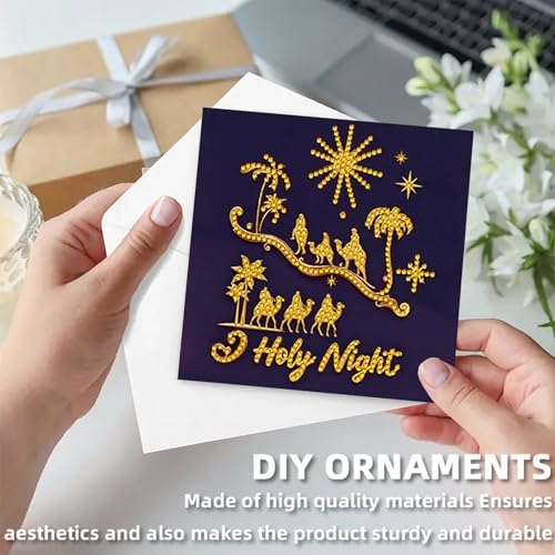 12 Pack Faith Diamond Painting Greeting Kits DIY 5D Diamond Art with Envelopes & Rhinestones, Creative Christmas Birthday Gifts for Adults, Family, Friends - Image 3