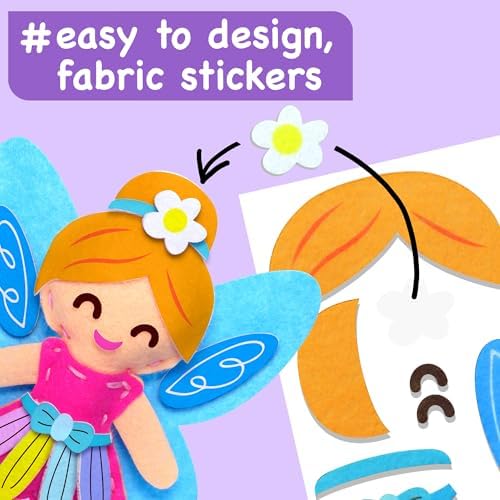 EZCRA Fairy Sewing Kit for Kids Ages 4-8 - 8 Felt DIY Projects - Image 6