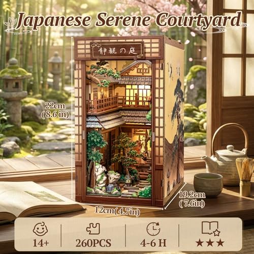CUTEBEE Book Nook Kit - DIY Miniature House 3D Puzzle Craft for Adults - Image 2