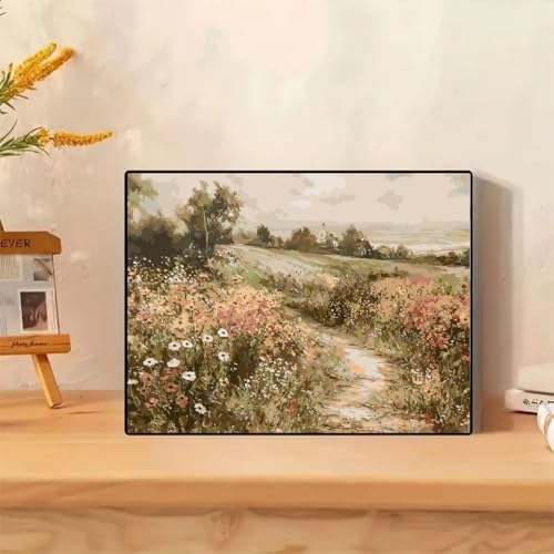 GEMFAMILY Paint by Numbers Wildflower DIY Painting On Canvas,by Number Landscape in Stained by Numbers Kit for Adults Beginner,Acrylic Simple Paint by Number Kits for Home Wall Decor 16 X 20 inch - Image 2