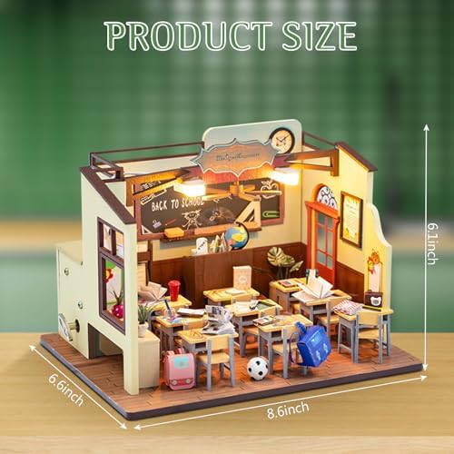 Miniature House Kit, DIY Dollhouse Kit w/LED Lights for Adults - Image 2