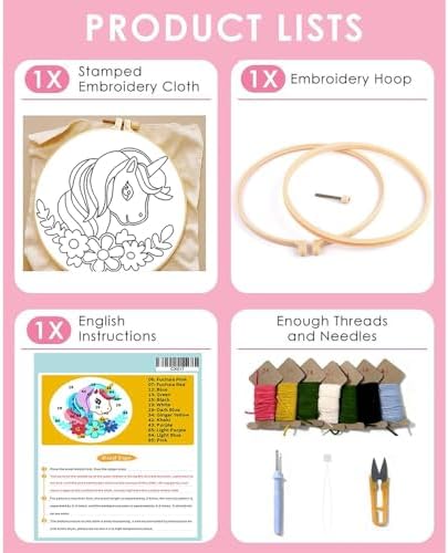 Punch Needle Kit for Beginners Adults-Rainbow Horse,with Video Tutorial - Image 4