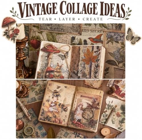 Vintage Botanical Scrapbook Paper, 120 Sheets - Image 6