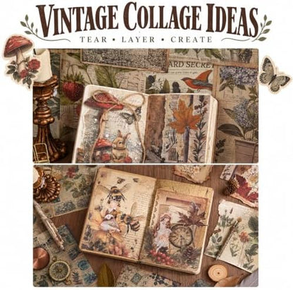 Vintage Botanical Scrapbook Paper, 120 Sheets - Image 6