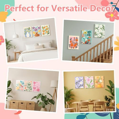 12 Set Paint by Numbers Kit for Adults with 8x12 In Simple Flower Painting - Image 7