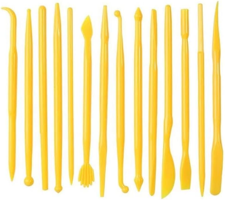 22Pcs Clay Modeling Tool Set, Dual-Ended Plastic Clay Sculpting Tools with Yellow Handles, Multi-Shape Polymer Clay Carving Knives for Pottery, Ceramic & DIY Crafts - Image 7