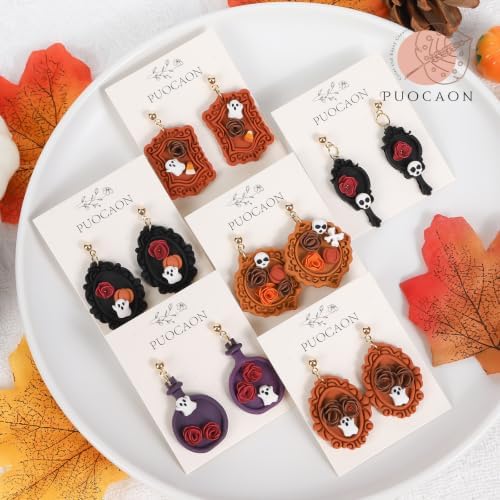 Puocaon Halloween Frame Polymer Clay Cutters for Jewelry Earring Making - Image 2