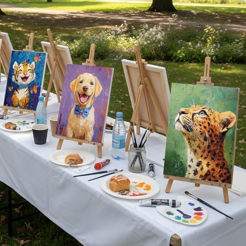 Cholemy 36 Pcs Paint and Sip Kit Gift for Adults 8''x10'',Animal - Image 6