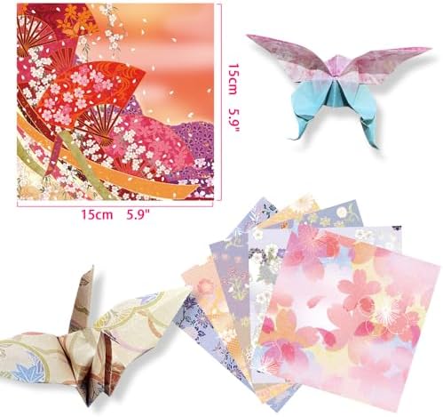 6x6" Origami Paper,50Sheets Double Sided Colored Paper,Square Craft Paper - Image 2