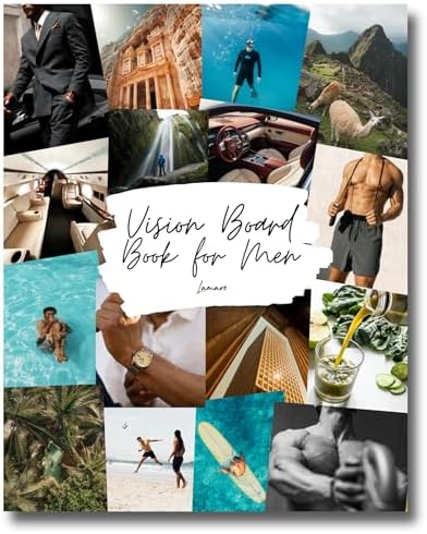 Lamare Vision Board Book for Men - 1000+ Images & Vision Board Supplies by Lamare