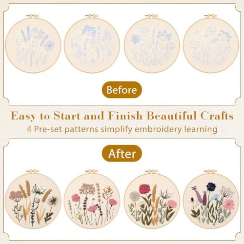 MoKo Embroidery Kits for Beginners Adults, Complete Embroidery Starter Kit - Image 4