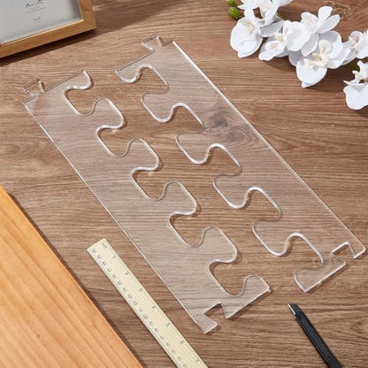 INFUNLY Dovetail Stitch Router Template 3.54"×15.75" Acrylic Router Template Pitch Dovetail Template Router Tray Template Clear Cutting Board Stencils for Woodworking Tools - Image 2