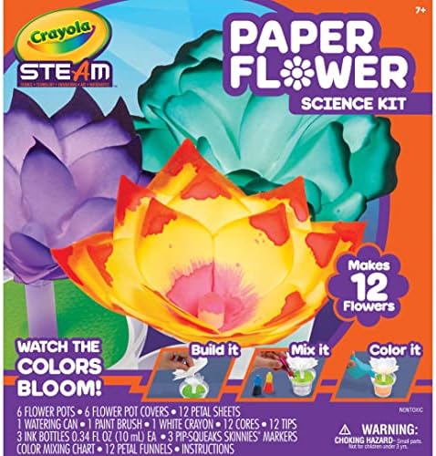 Crayola Paper Flower Science Kit, Color Changing Flowers, Gift for Kids Ages 7, 8, 9, 10 by Crayola