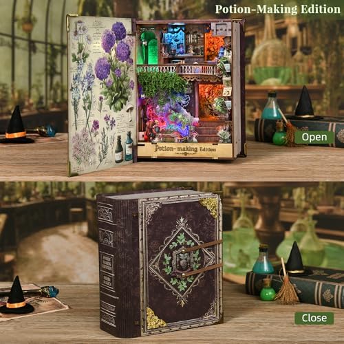 MiniCity Potion-Making DIY Book Nook Kit, Miniature House Puzzle with LED - Image 2