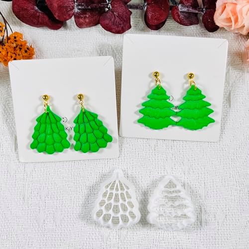 Xaekicr Christmas Tree Polymer Clay Cutters – 3 Style Clay Cutters for Holiday Earrings, Christmas Clay Tools for Polymer Clay Jewelry and Crafts - Image 5