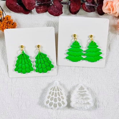 Xaekicr Christmas Tree Polymer Clay Cutters – 3 Style Clay Cutters for Holiday Earrings, Christmas Clay Tools for Polymer Clay Jewelry and Crafts - Image 5