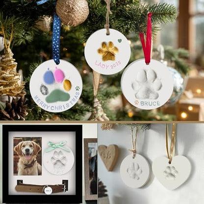 MYPAWLETS Dog Cat Pawprints Keepsake Kit,Make 4 Clay Paw Print Ornaments - Image 3