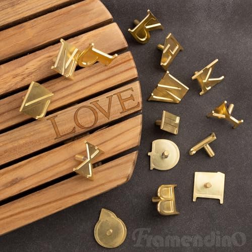 Framendino, 26 Pack Letter Wood Burning Tips Hotstamps Alphabet Set for DIY Carving Craft - Image 5