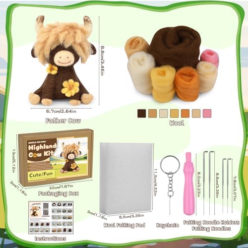 Yizzvb Needle Felting Kit Beginners Wool Felting Supplies Kits - Image 2