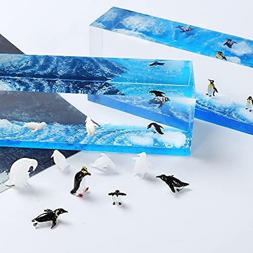 Woohome 12 PCSJewelry Making Supplies Resin Mould Filler, 3D Mini Jellyfish Bear Penguin Whale Resin Casting Moulds Fillers, 3D Resin Filler Art Craft Supplies Epoxy Moulds for Art Resin Crafts DIY - Image 5