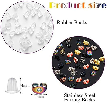 Hicarer 200 Pcs Sublimation Earrings Blanks Stud Earring Kit, Mixed Color - Image 2