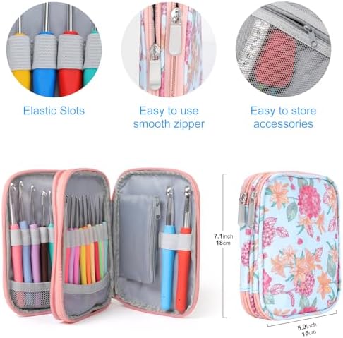 Vodiye 21 Sizes Ergonomic Crochet Hooks Set with Case, 0.5-10.0mm - Image 4