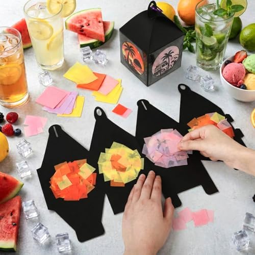 Maitys 16 Sets Summer Beach Paper Lantern Suncatcher Craft Kits - Image 2