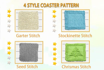 Kaaper Beginner Knitting Kit for Adults, Knit Dishcloth & Coaster Kit - Image 5