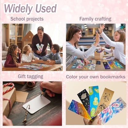Bakayoyo 451 pcs DIY Dried Pressed Flowers Bookmark Making Kit, DIY Paper Book Mark Bulk Craft Supplies for Book Lovers,Reading Women, Classroom& Ideal Gifts for Teachers Students Friends - Image 6