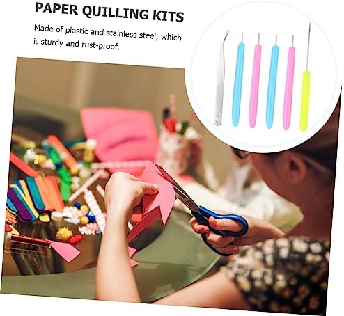 STOBOK 12pcs Paper Rolling Kit Quilling Needle Pen DIY Craft Tweezer for Art Projects - Image 6