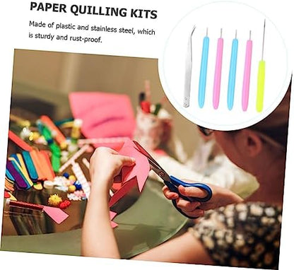STOBOK 12pcs Paper Rolling Kit Quilling Needle Pen DIY Craft Tweezer for Art Projects - Image 6