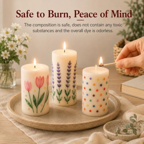 VVF 12-Color Candle Paint Set, 3D Candle Wax Pen with Glitter Silver & Gold - Image 6