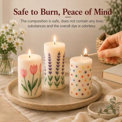VVF 12-Color Candle Paint Set, 3D Candle Wax Pen with Glitter Silver & Gold - Image 6