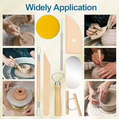 Amrules 8 Pcs Polymer Clay Sculpting Tools Kit for Adults, Light Yellow - Image 7