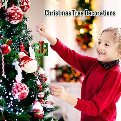 Tatuo 24 Kits Christmas Felt Ornament DIY Crafts, Tree Socks Bells Santa - Image 2