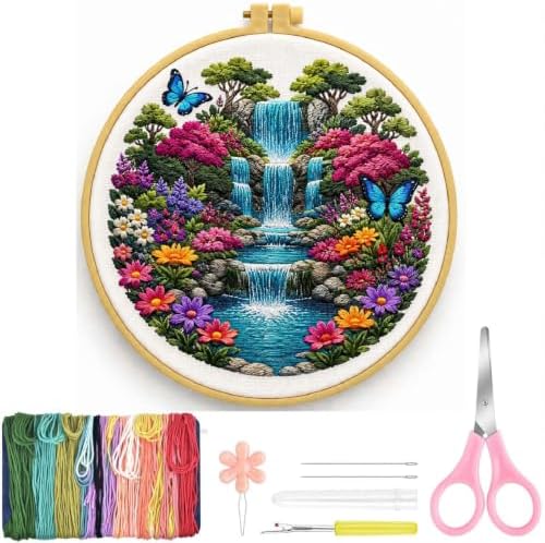niurenmaoyi Scenery Embroidery Kit for Beginners,Sewing Kit for Adults - Image 2