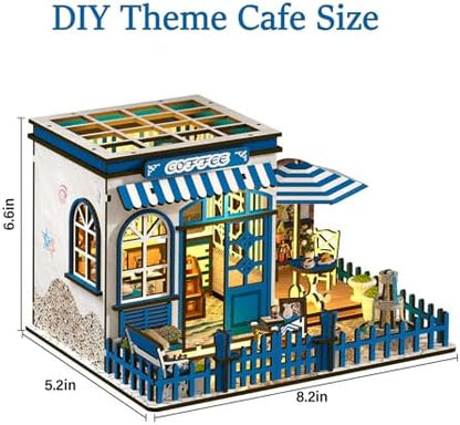 Book Nooks for Adults, DIY Miniature Dollhouse Book Nook Kit-Corner Bistro - Image 2