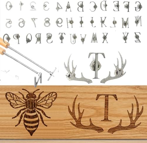 38Pcs Mini 1" Branding Irons, Alphabet & Number Set, A-Z & 0-9 - Image 3