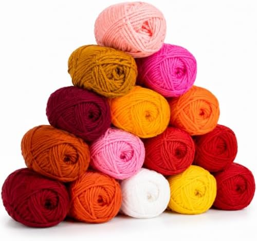 MAQIHAN 15x20g Acrylic Yarn for Crocheting - Soft Knitting Yarn for Crafts by MaqiIhanCustomOfficial