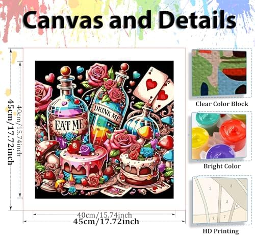 Paint by Numbers Kit for Adults, Adult Paint by Number Kits 16x16 Inch - Image 2