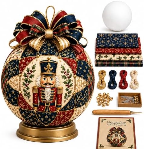 ZSEVMYFJ Christmas Classics Patchwork Ornament DIY Kit, Holiday Decorations (Nutcracker) by Unknown
