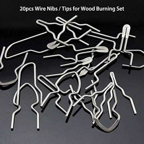 Wood Burning Kit Pyrography Machine 60W 110V Digital Display Wood Burner Craft Tool Set with 20pcs Pyrography Wire Tips & Dual Pens - Image 7