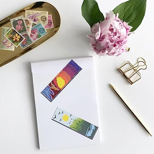 FREEBLOSS 6 Set Cross Stitch Bookmark Kit Scenery Pattern 8''x2.4'' 11CT - Image 6