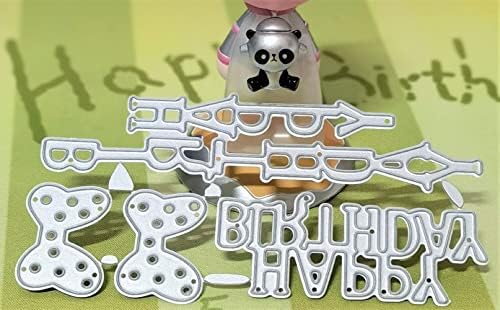 Letter Happy Birthday Thank You Mr&Mrs Best Wishes Happy Anniversary Heart Metal Cutting Dies Stencil DIY Scrapbooking Embossing Tool DIY Paper Cards Album Decoration (Happy Birthday) - Image 2