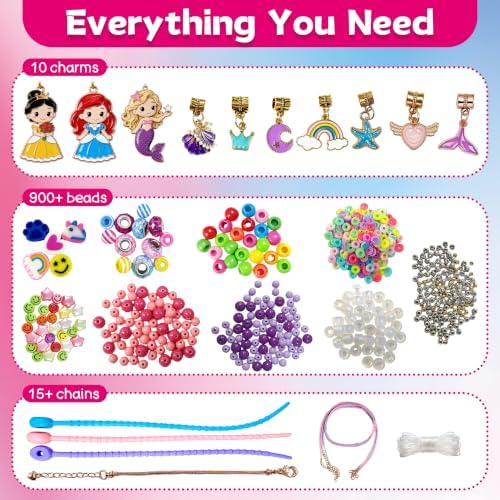 AGENTLAN Jewelry Making Kit for Girls, 900+PCS Charm Bracelet Kit - Image 5