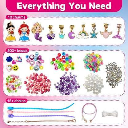 AGENTLAN Jewelry Making Kit for Girls, 900+PCS Charm Bracelet Kit - Image 5