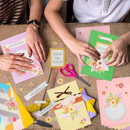 AHANDMAKER Paper Card Making Kits Colorful Handmade Greeting Card Kits for Christmas Day Cards, Easter Cards Birthday Invitation, DIY Envelope & Card Making, Slightly Lighter Color - Image 5