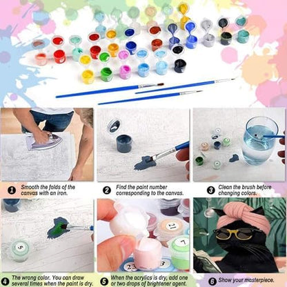Arttoplus Black Cat Paint by Numbers Kit for Adults Beginner 16x20 inch - Image 6