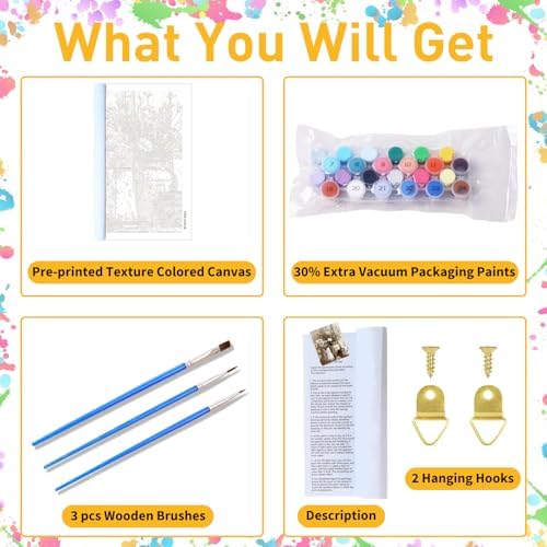 Daisy Paint by Numbers Kit for Adults, 16x20 inch - Image 4
